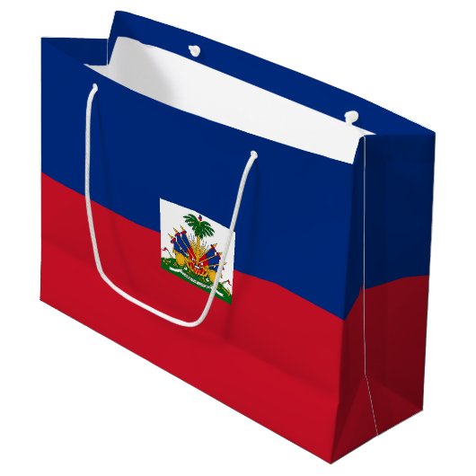 Haiti Flag Groot Cadeauzakje (Voorkant Gekanteld)
