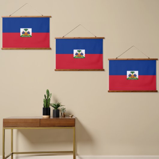 Haiti Flag Hangend Wandkleed (Asymmetrisch)