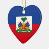 Haiti Flag Heart Keramisch Ornament (Links)