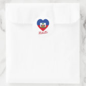 Haiti Flag Heart Ronde Sticker (Tas)
