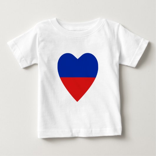 Haiti Flag Heart T-shirt (Voorkant)