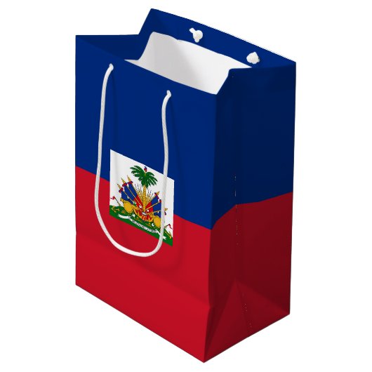 Haiti Flag Medium Cadeauzakje (Voorkant Gekanteld)