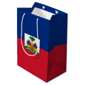 Haiti Flag Medium Cadeauzakje (Achterkant Gekanteld)
