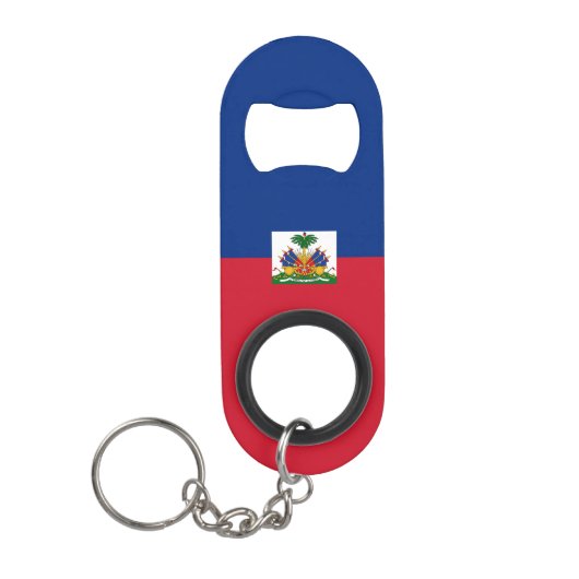 Haiti Flag Mini Flessenopener (Voorkant)