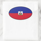 Haïti Flag Oval Sticker (Tas)