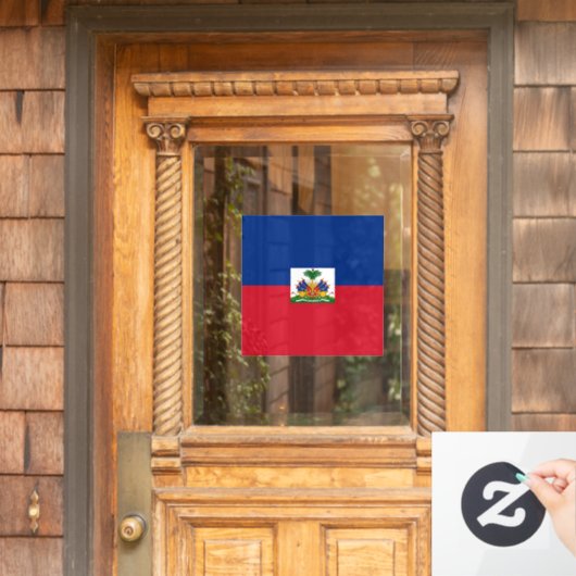 Haiti Flag Raamsticker (Huis Deur)