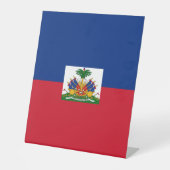 Haiti Flag Reclamebord Met Voetstuk (Voorkant)