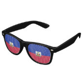 Haiti flag retro zonnebril (Gekanteld)