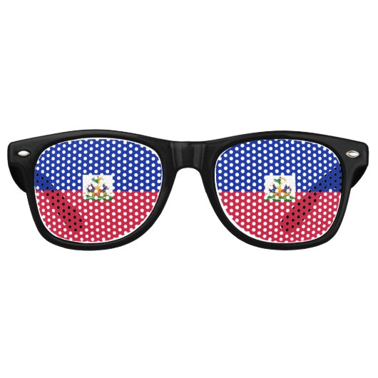 Haiti flag retro zonnebril (Voorkant)
