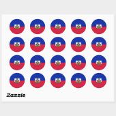 Haiti Flag Ronde Sticker (Vel)
