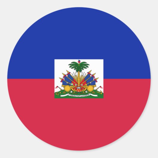 Haiti Flag Ronde Sticker (Voorkant)