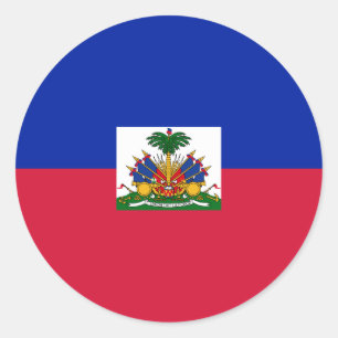 Haiti Flag Ronde Sticker