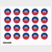 Haiti Flag Ronde Sticker (Vel)