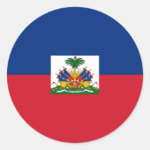 Haiti Flag Ronde Sticker (Voorkant)