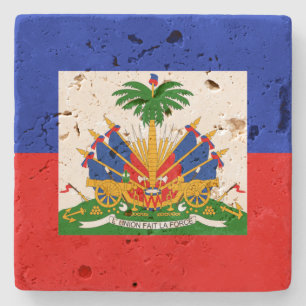 Haiti Flag Stone Onderzetter