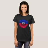Haiti Flag Sunflower Haitian Roots Proud Patriotic T-shirt (Voorkant volledig)