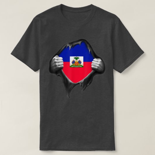 Haiti Flag T T-shirt (Design voorkant)