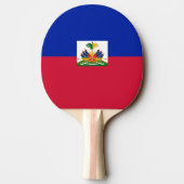 Haiti Flag Tafeltennisbatje (Achterkant)