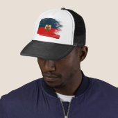 Haiti Flag Trucker Hat Pet (In situ)