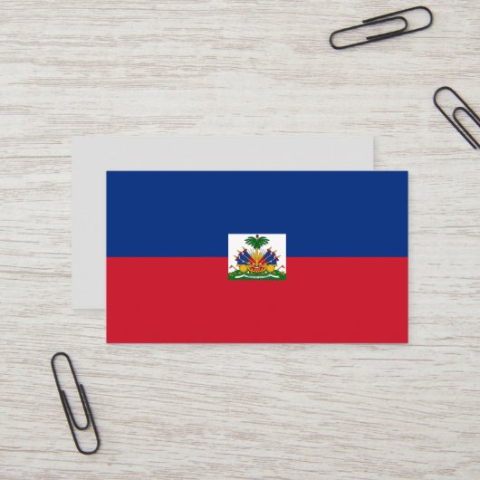 Haiti Flag Visitekaartje (Voorkant / Achterkant in situ)
