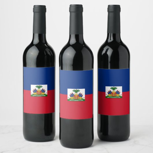 Haiti Flag Wijn Etiket (Flessen)