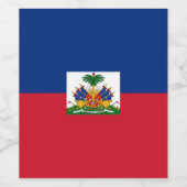 Haiti Flag Wijn Etiket (Enkel label)