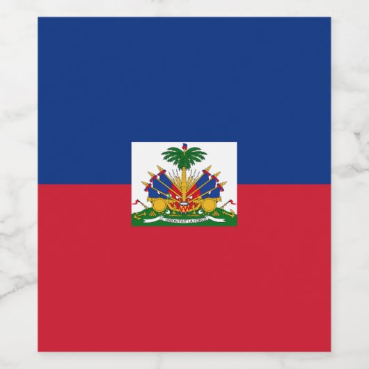 Haiti Flag Wijn Etiket (Enkel label)