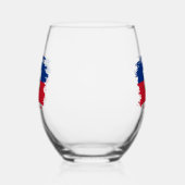 Haiti Flag Wijnglas Zonder Voet (Links)