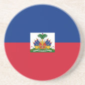 Haiti Flag Zandsteen Onderzetter (Voorkant)