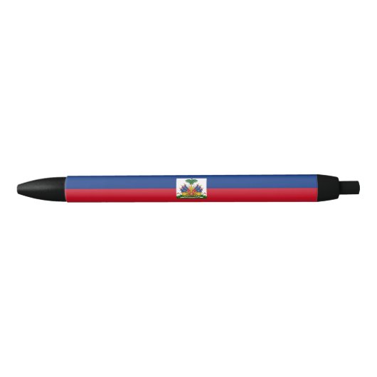 Haiti Flag Zwarte Inkt Pen (Voorkant)