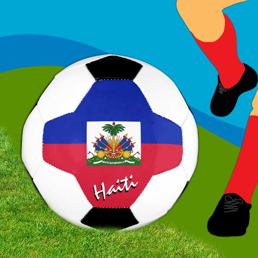Haïti Football en Haïtiaanse vlag/sport Voetbal