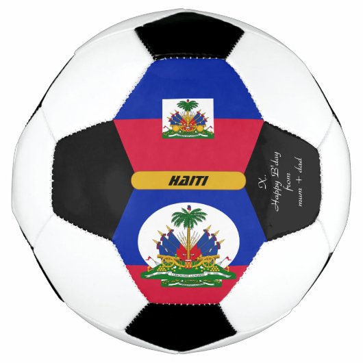 Haïti gepersonaliseerd, vlag, foto Voetbal (Voorkant)