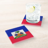 Haïti Glazen Onderzetter (Schuin)