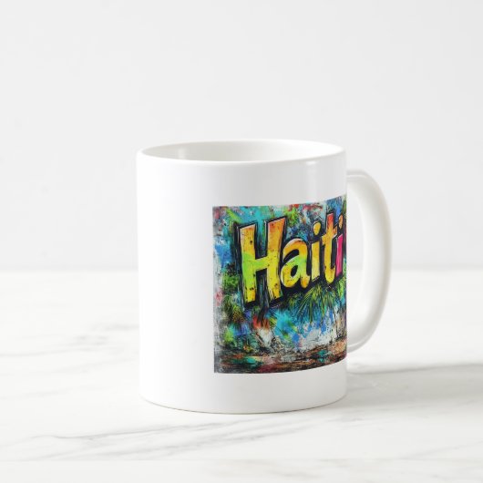 Haïti Graffiti Vibes: Eiland Street Art Ed Koffiemok (Voorkant rechts)