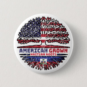 Haïti Haïti Amerikaanse US Verenigde Staten - Boom Ronde Button 5,7 Cm