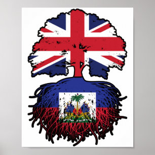 Haïti Haïti - Brits - Bergoldvlag Poster