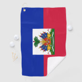 Haïti: Haïti: Haïti: Haïtiaanse vlag en golf, spor Golfhanddoek (Insitu)