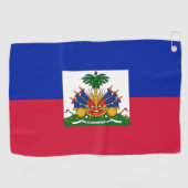 Haïti: Haïti: Haïti: Haïtiaanse vlag en golf, spor Golfhanddoek (Horizontaal)