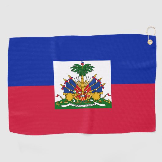 Haïti: Haïti: Haïti: Haïtiaanse vlag en golf, spor Golfhanddoek (Horizontaal)
