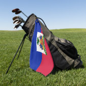 Haïti: Haïti: Haïti: Haïtiaanse vlag en golf, spor Golfhanddoek (Groen)