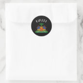 Haïti Haïti Zwart Klein Ronde Sticker (Tas)