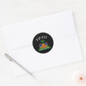 Haïti Haïti Zwart Klein Ronde Sticker (Envelop)
