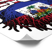 Haïti Haïtiaans-Amerikaanse vlag - Boomboomstammen Poster (Hoek)