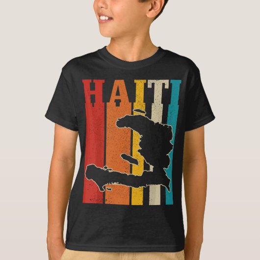 Haïti  Haïtiaanse Pride Island Map  Hai T-shirt (Voorkant)