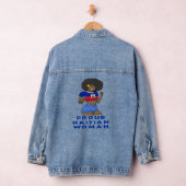 Haïti Haïtiaanse Vlag Dag Trotse Vrouw Ayiti Meisj Denim Jacket (Hangar)