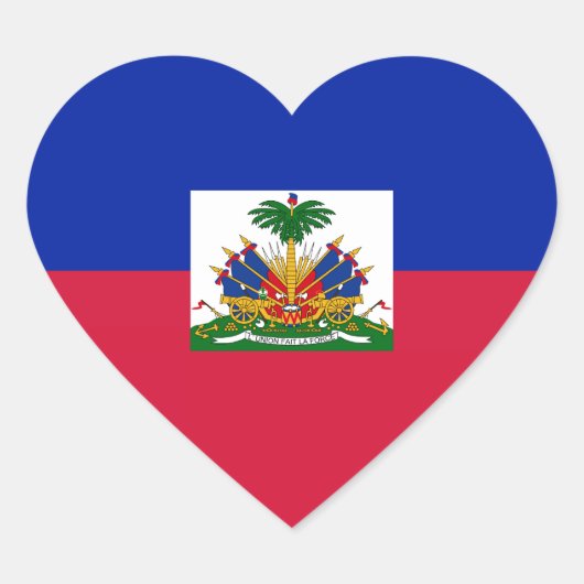 Haïti - Haïtiaanse vlag Hart Sticker (Voorkant)