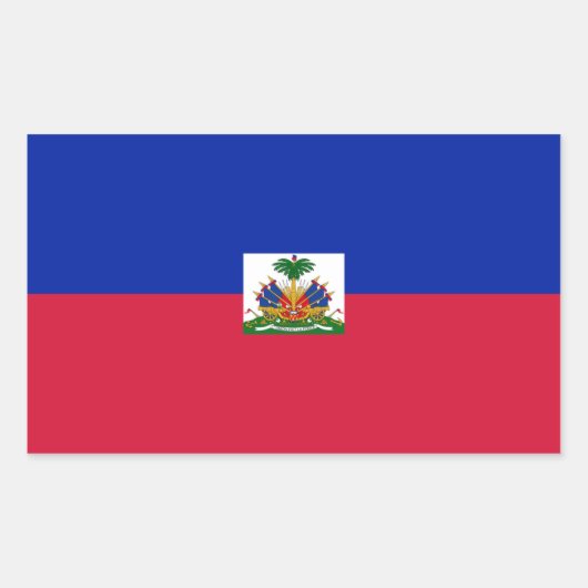 Haïti/Haïtiaanse vlag Rechthoekige Sticker (Voorkant)