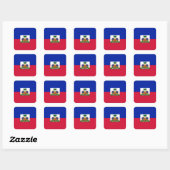 Haïti - Haïtiaanse vlag Vierkante Sticker (Vel)