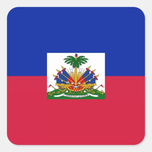 Haïti - Haïtiaanse vlag Vierkante Sticker (Voorkant)