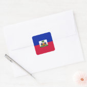 Haïti - Haïtiaanse vlag Vierkante Sticker (Envelop)